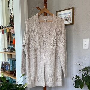 Garnet Hill Organic Cotton Knit Cardigan // M